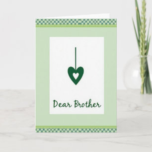 Dear Brother Heart Card