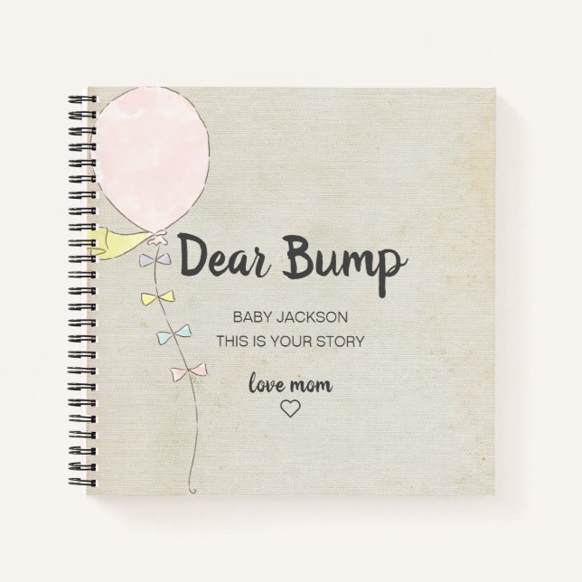 Dear Bump Keepsake Pregnancy Journal (Front)