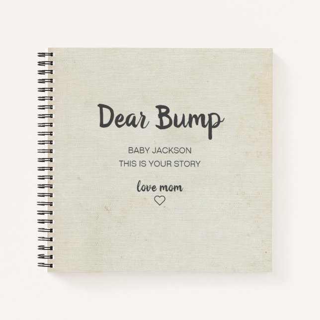 Dear Bump Keepsake Pregnancy Journal (Front)