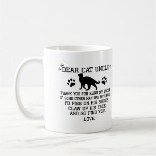 Dear Cat Uncle photo collage and cat's name Coffee Mug