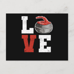 Dear curling players curler lovers winter ice postcard