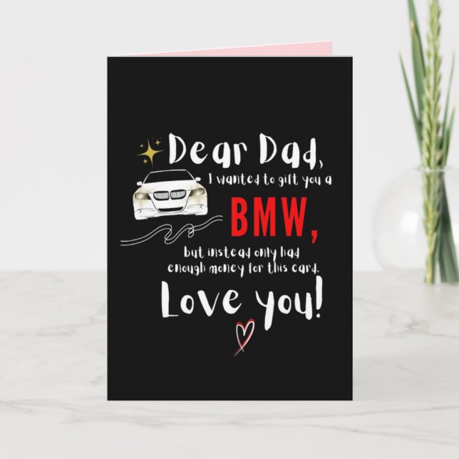 Dear Dad & BMW Card (Front)