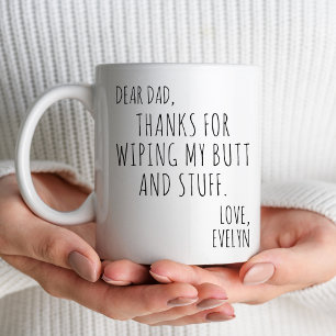 Dear Dad Fathers Day Gift From Daughter Son Wife Coffee Mug