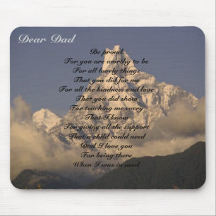 Dear dad father's day tribute mouse mat