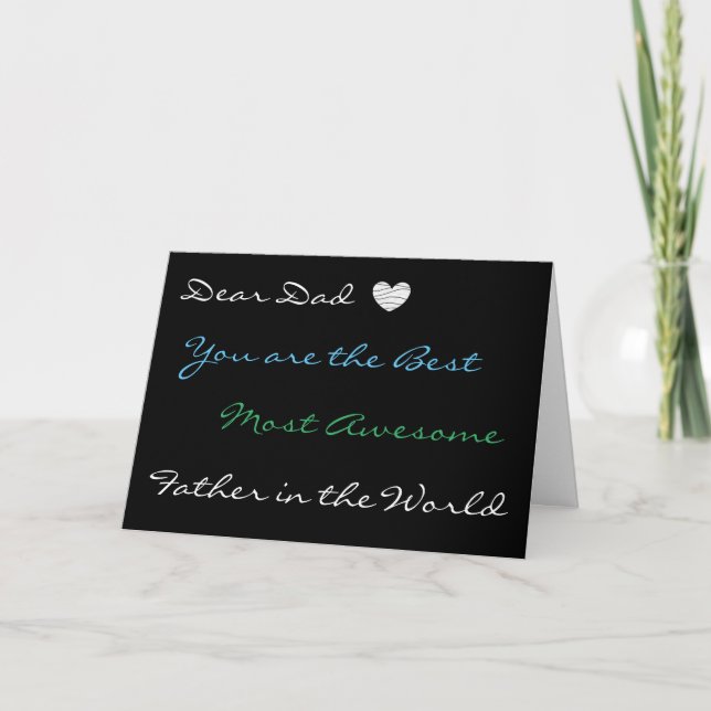 Dear Dad | Wishing You the Best Father's Day Card (Front)