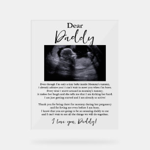 Dear Daddy Baby Poem Acrylic Sign