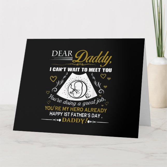 Dear Daddy, Happy 1st Father Day Card (Front)