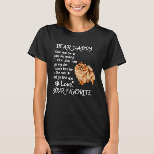 Dear Daddy Pomeranian Dog Dad Father s Day T-Shirt