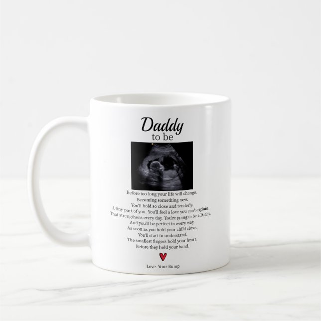 Dear Daddy to be from Unborn Baby Poem Coffee Mug (Left)