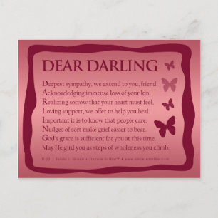 Dear Darling (Acrostic) Postcard
