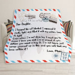Dear Daughter Blanket, Gift for Daughter Fleece Blanket<br><div class="desc">Add a personal touch to the cosiness of this plush fleece blanket. Made to feel incredibly soft to the touch and keep anyone warm on a chilly day, these blankets come in 3x sizes and cover all your needs. Key features : 100% Polyester This extremely strong and durable synthetic fabric...</div>