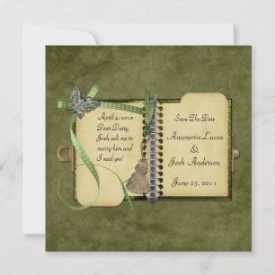 Dear Diary Vintage Save The Date