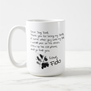 Dear Dog Dad Mum Customisable Pet Name Coffee Mug