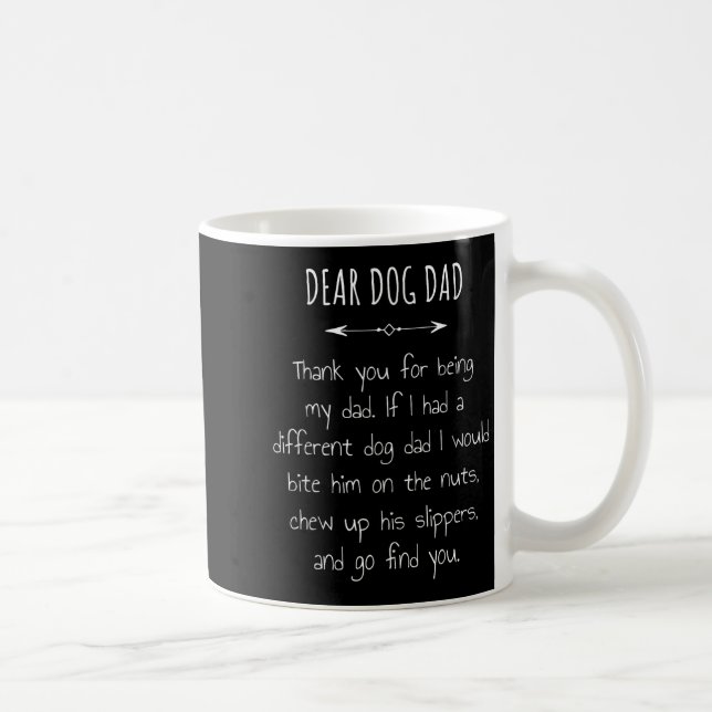 Dear Dog Dad Thank You For Being My Daddy Men Wome Coffee Mug (Right)