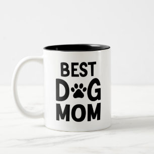 Dear Dog Mum, Funny Dog Mum, Dog Mum, Best Dog Mum Two-Tone Coffee Mug