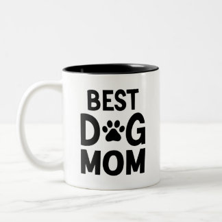 Dear Dog Mum, Funny Dog Mum, Dog Mum, Best Dog Mum Two-Tone Coffee Mug