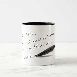 Dear Editor, inspiration for writers Two-Tone Coffee Mug