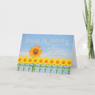 Dear Friend 75th Birthday, Sunflowers Card