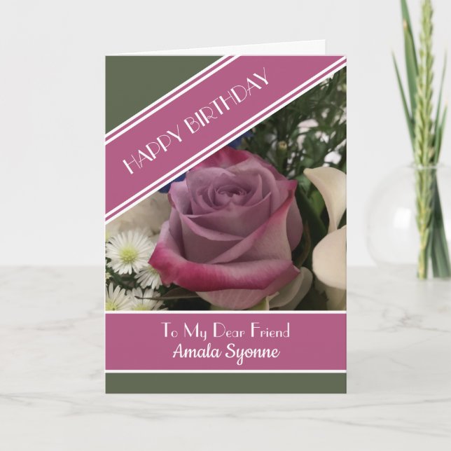 Dear Friend custom birthday card (Front)