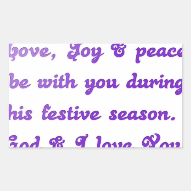 "Dear Friend" Festive Season Greeting Rectangular Sticker (Front)