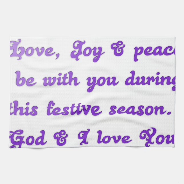 "Dear Friend" Festive Season Greeting Tea Towel (Horizontal)