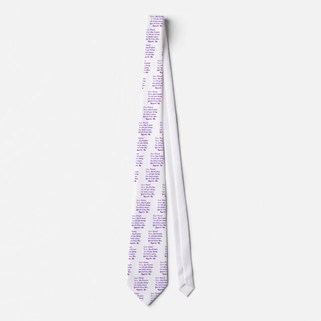 "Dear Friend" Festive Season Greeting Tie (Front)