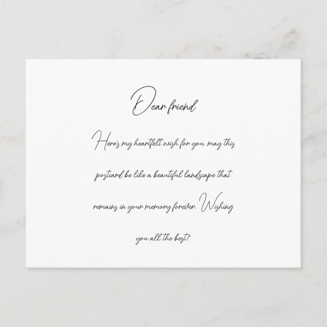 Dear friend postcard (Front)