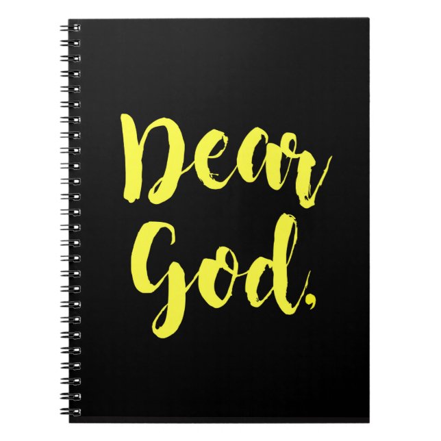 Dear God Journal (blk/yel) (Front)