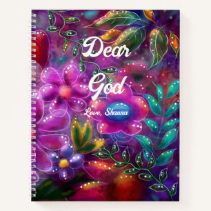 Dear God Journal w/Whimsical Floral Abstract