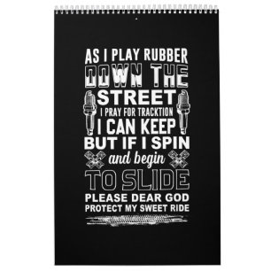 Dear God Protect My Sweet Ride  Biker Gift Calendar