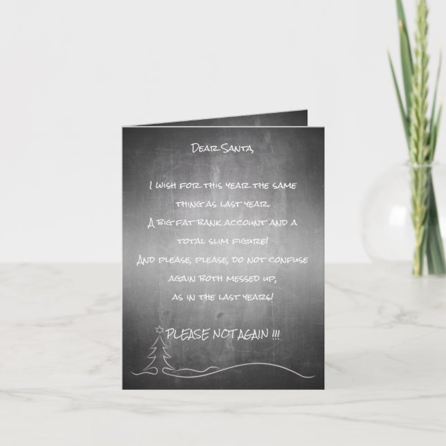 Dear good Santa Card (Front)