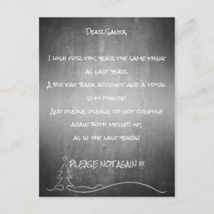 Dear good Santa Holiday Postcard