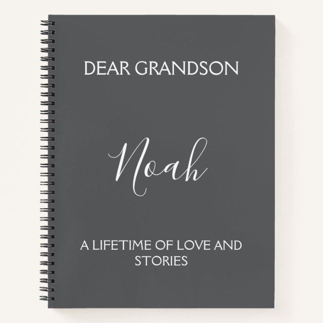Dear Grandson: A Lifetime of Love and Stories Notebook (Front)