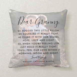 Dear Granny Custom Message Photo Mother's Day Cushion