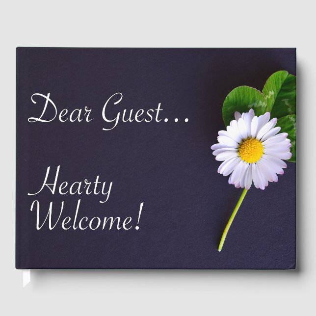 Dear Guest - Hearty Welcome Guest Book (Front)