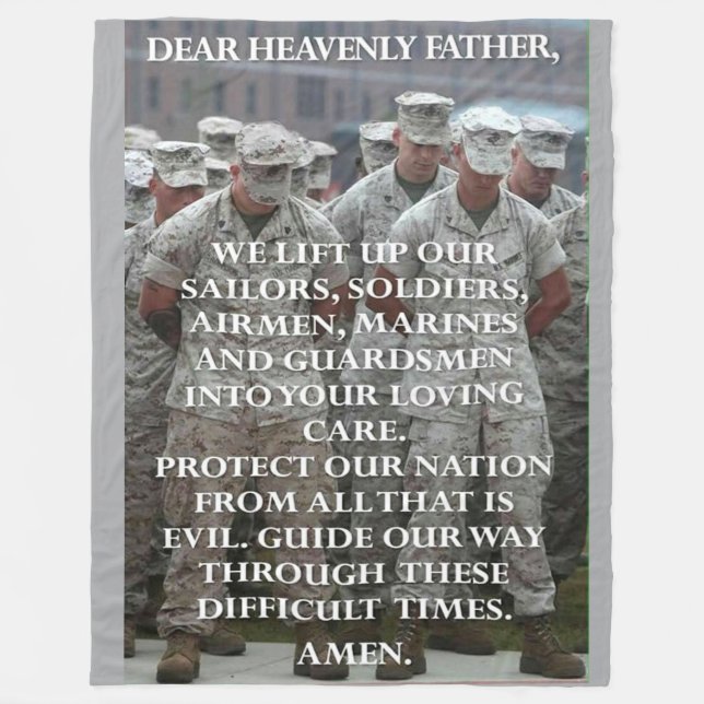 DEAR HEAVENLY FATHER FLEECE BLANKET (Front)