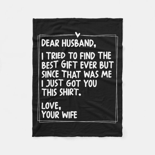 Dear Husband Matching Couples Style For Him And He Fleece Blanket (Front)