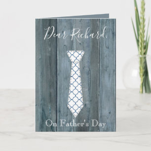 Dear Husband on Father's Day Tie Design Card