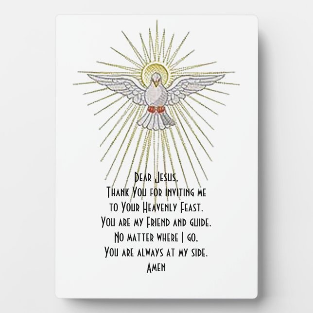 “Dear Jesus” First Communion Plaque (Front)