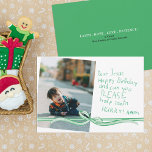 Dear Jesus Photo Christmas Card<br><div class="desc">An impatient child's sweet prayer and birthday wish to Jesus handwritten in crayon.</div>
