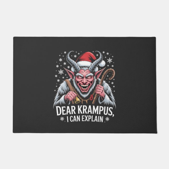 Dear Krampus I Can Explain Christmas Santa  Doormat (Front)
