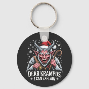 Dear Krampus I Can Explain Christmas Santa Key Ring