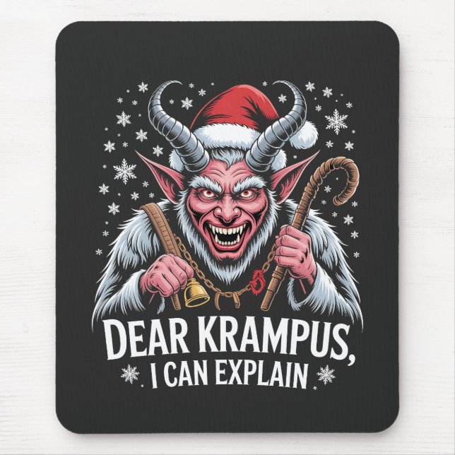Dear Krampus I Can Explain Christmas Santa  Mouse Mat (Front)