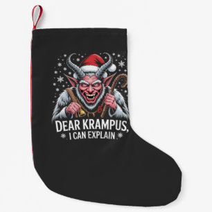 Dear Krampus I Can Explain Christmas Santa  Small Christmas Stocking