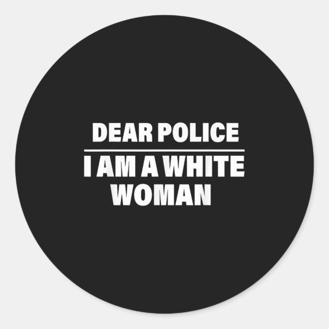 Dear Lice I'm A White Woman Funny Saying Quote Gif Classic Round Sticker (Front)