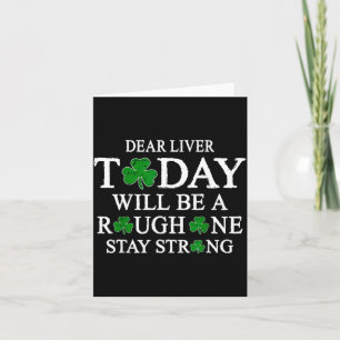 Dear Liver Irish St Patricks Day Men  Card