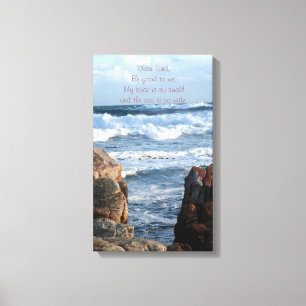 Dear Lord Be Good to Me Ocean Canvas Print