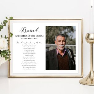 Dear Lord Father of Groom Photo Memorial Wedding Poster