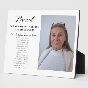 Dear Lord Mother of Bride Photo In Honour Wedding Plaque