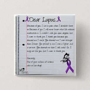 Dear Lupus.. 15 Cm Square Badge